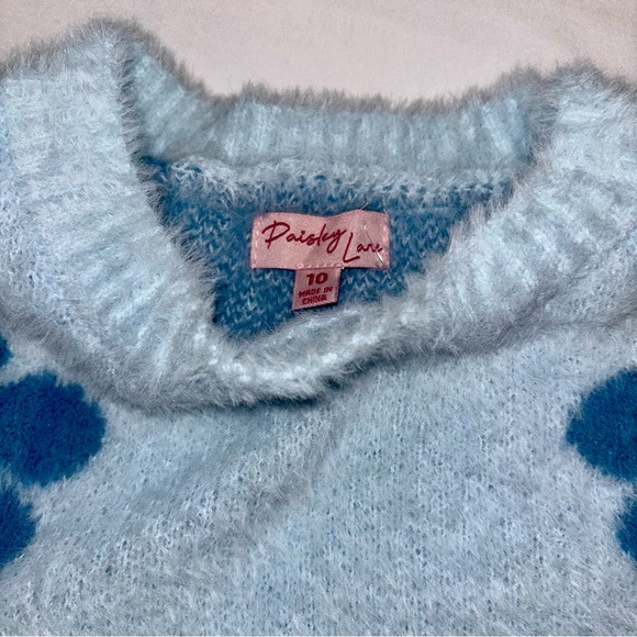 Blue Floral Sweater and Corduroy Pants Set - Picture 2 of 5